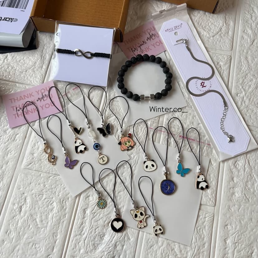Assorted Phone Charms & Bracelets