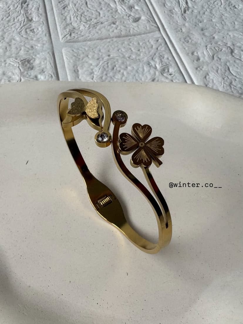 Clover & Butterfly Charm Bracelet